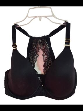 Soma Black Lace-Back T-Shirt Bra 34DDD